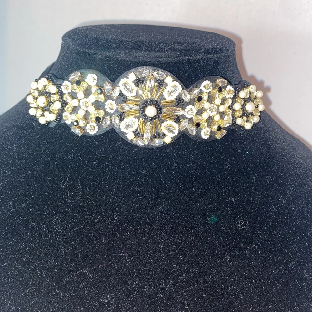 kate spade Belt: desert garden gemstone & leather headband choker or belt NWT - Picture 4 of 13
